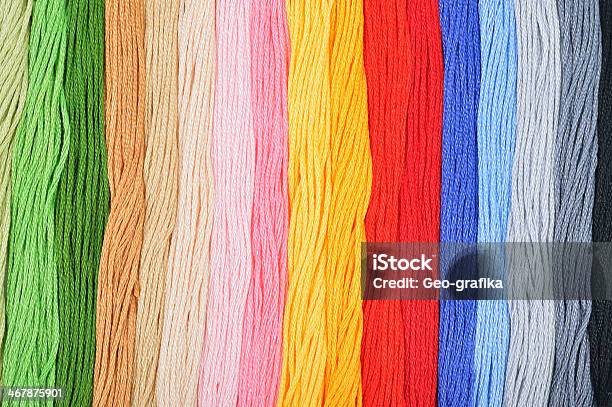 Colorful Embroidery Threads Stock Photo - Download Image Now - Art And Craft, Backgrounds, Close-up