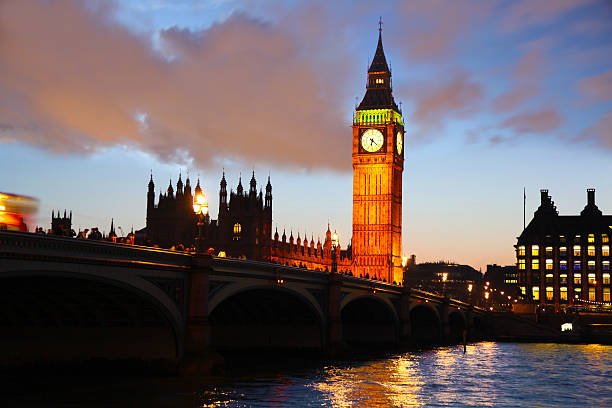istock Famous Big Ben in the evening with bridge, London, England 467878101