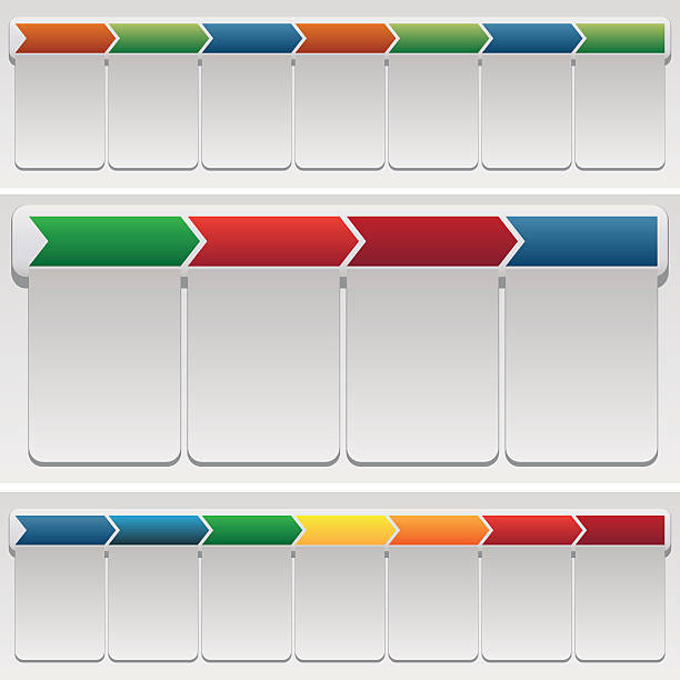 Chevron Chart Set vector art illustration