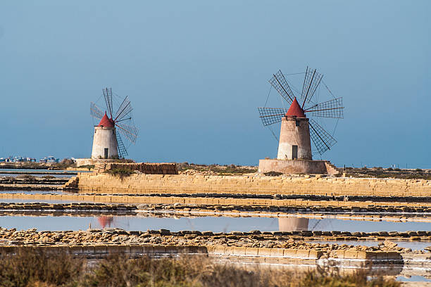 istock Salt flats Mill in Sicily 467878909