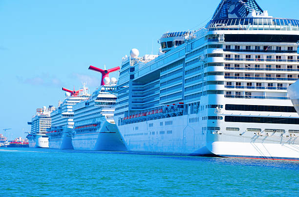 Cruise ship railings and relaxing seascape from a cruise ship.