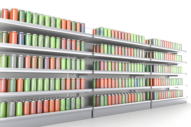 istock shelves with color cans 467880267