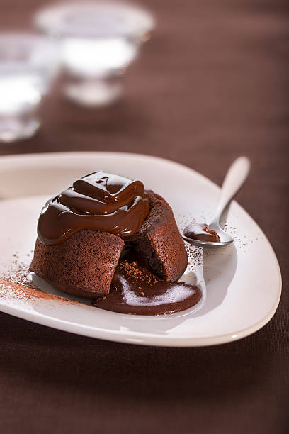 istock Chocolate fondant lava cake 467885320