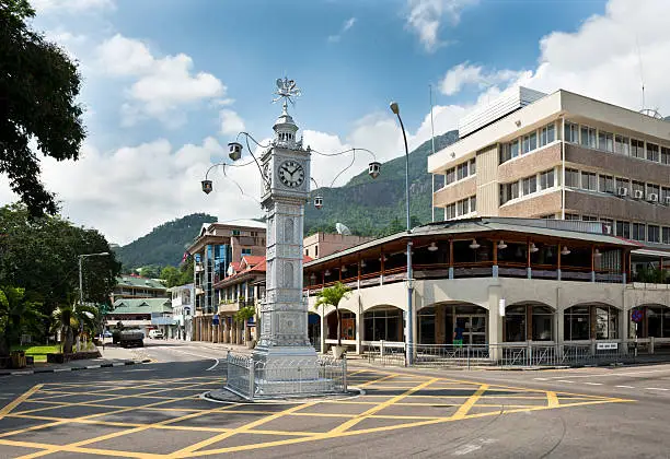 Photo of Victoria, Seychelles intersection with Clock Tower