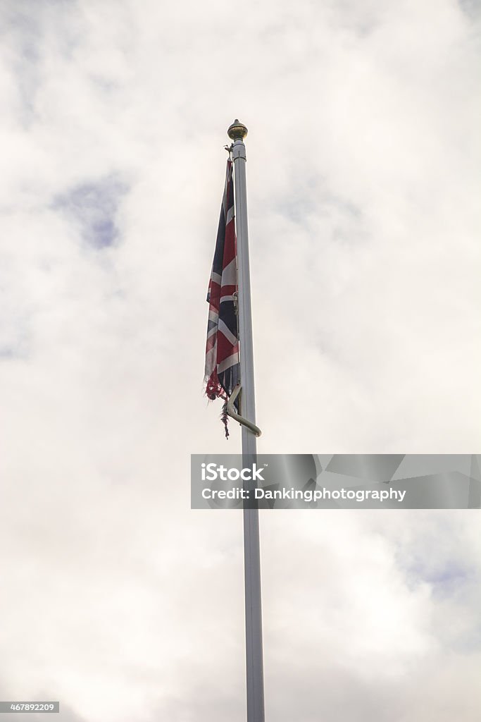 Bandeira do Reino Unido na Plymouth enxadão - Foto de stock de Azul royalty-free