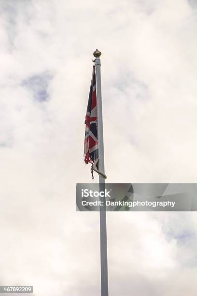 Bandeira Do Reino Unido Na Plymouth Enxada - Fotografias de stock e mais imagens de Azul - Azul, Bandeira, Cinzento