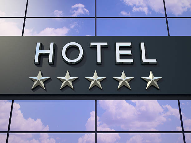 istock The hotel sign with five stars. 467894308