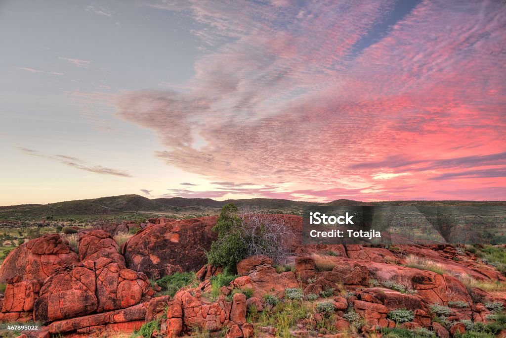 Devils Marbles, Australia Devils Marbles in  Australia in a magical time of the day 2015 Stock Photo