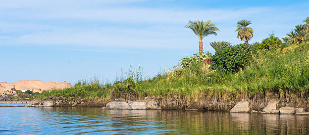 Nile river landscape. Egypt, North Africa.