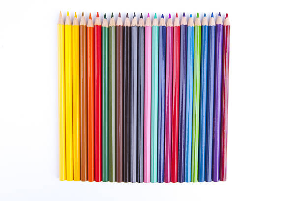 istock Colour pencils isolated on white background close up 467903000