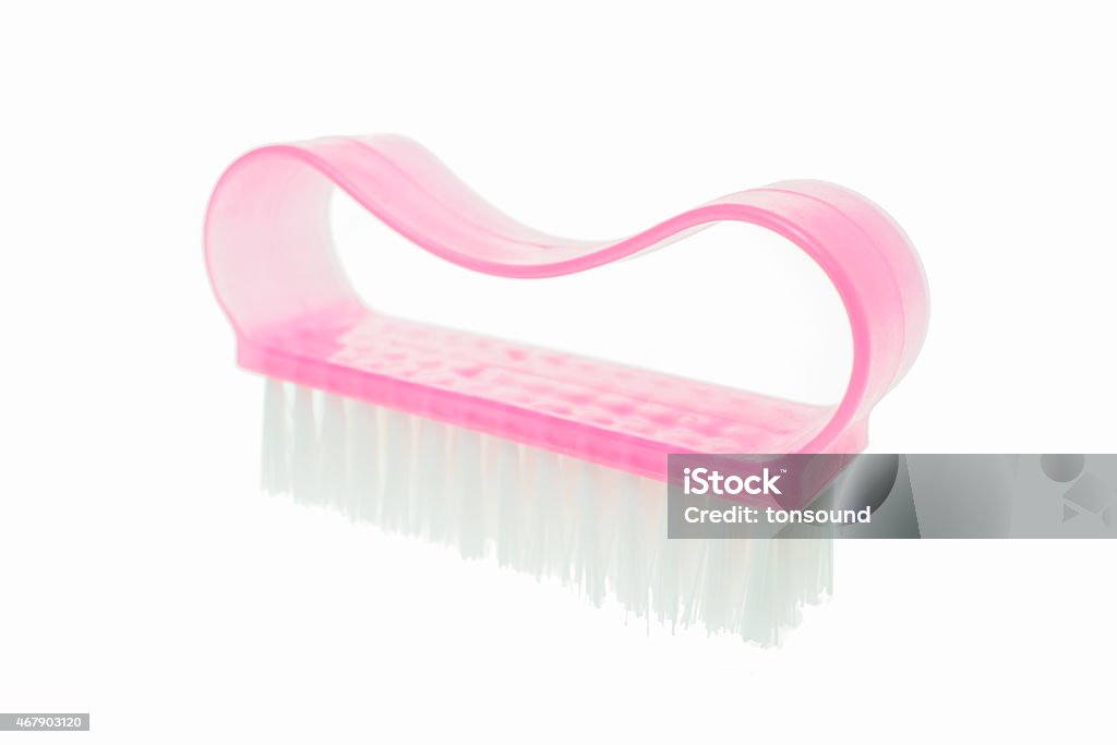 pink clothes brush pink clothes brush,  on white background 2015 Stock Photo