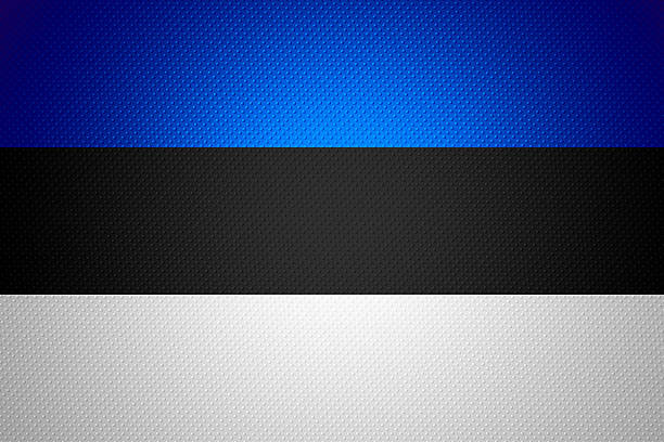 Estonia flag or Estonian banner on abstract texture