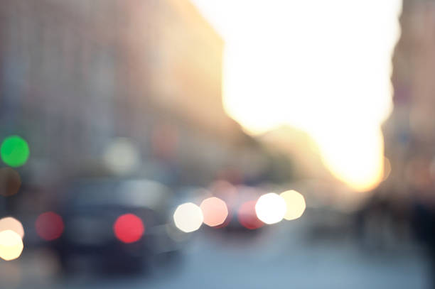 istock Blurred abstract urban background with defocused lights 467903642