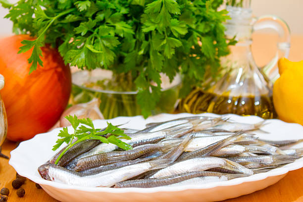 fresh anchovy in a spicy marinade