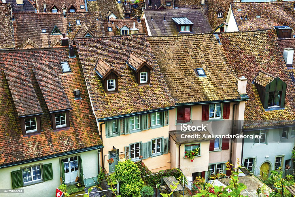 Traditionelle Schweizer Häuser in der Stadt von Bern - Lizenzfrei Bern Stock-Foto
