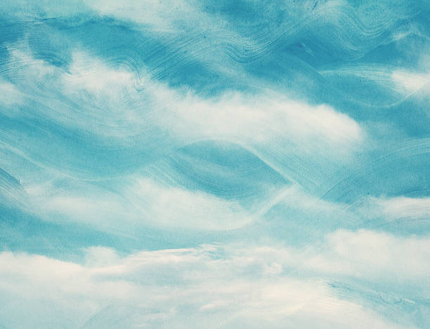 istock Blue watercolor cloud and sky 467910208