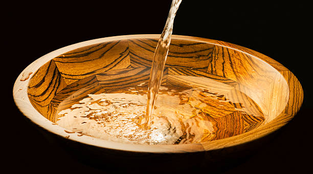 istock Wooden Sink. Water Flowing. 467910935
