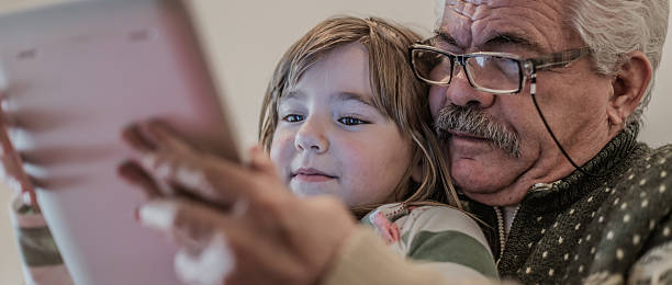 istock Happy grandfather with grandchild 467911186