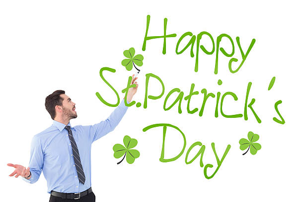 istock Composite image of happy businessman pointing something with marker 467911362
