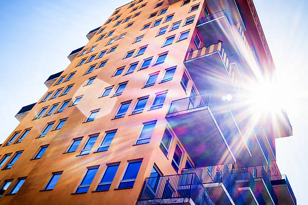 plattenbau - plattenbau homes architectural detail architecture and buildings fotografías e imágenes de stock