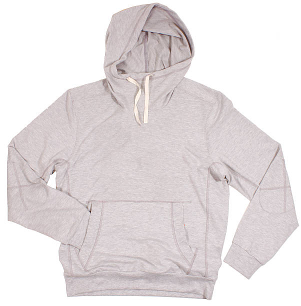 istock Gray hoodie sweater. Isolated on white background 467916390
