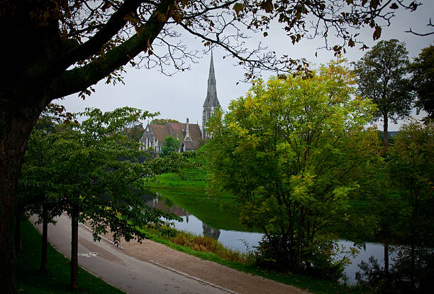 View of St Alban Church stock photo