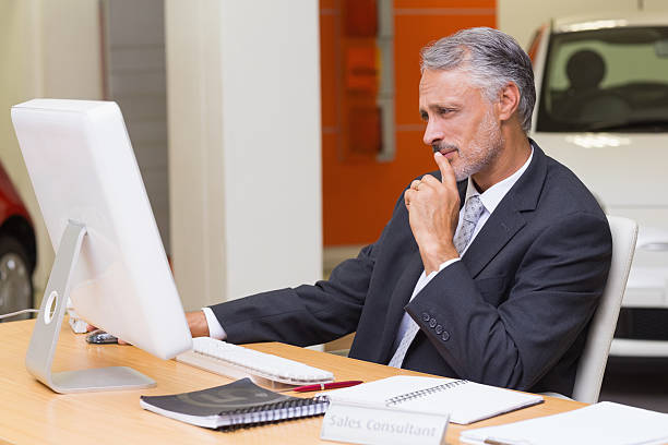 istock Focused businessman using his laptop 467918920