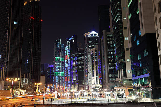 istock Street in Doha at night. Qatar 467920317