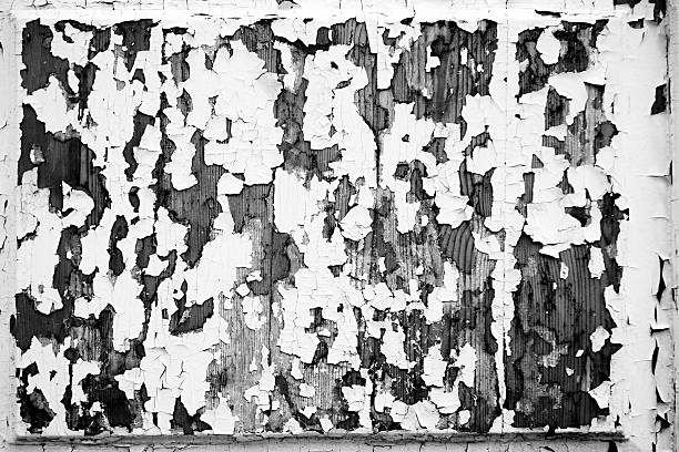 preto e branco de textura abstrato tons - paint lead peeling peeled imagens e fotografias de stock