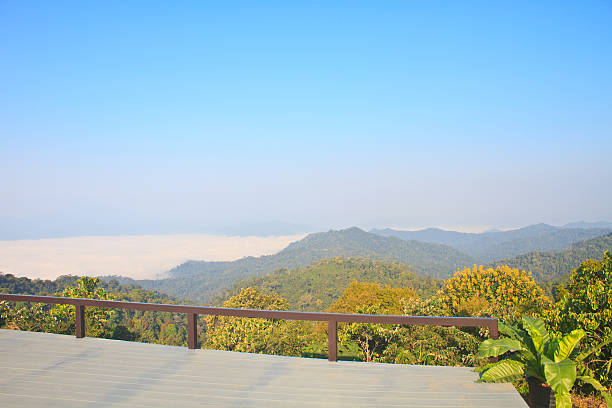 istock sea of fog with forests as foreground 467921343