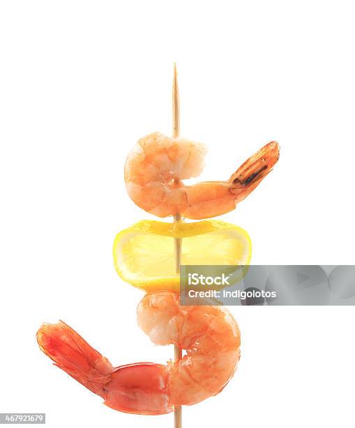 Grilled Shrimps On A Stick Stock Photo - Download Image Now - Barbecue - Meal, Barbecue Grill, Calcium
