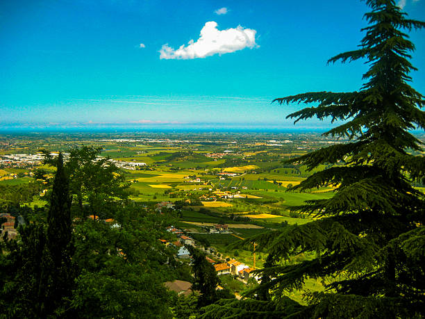 Beautiful Italian landscape - Bertinoro, Italy stock photo