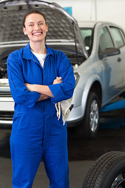 istock Mechanic smiling at the camera 467922776