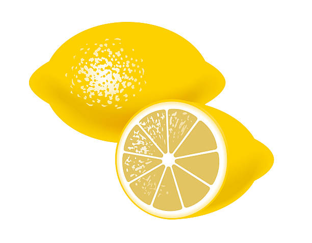 lemon - lemon isolated clipping path white background stock illustrations