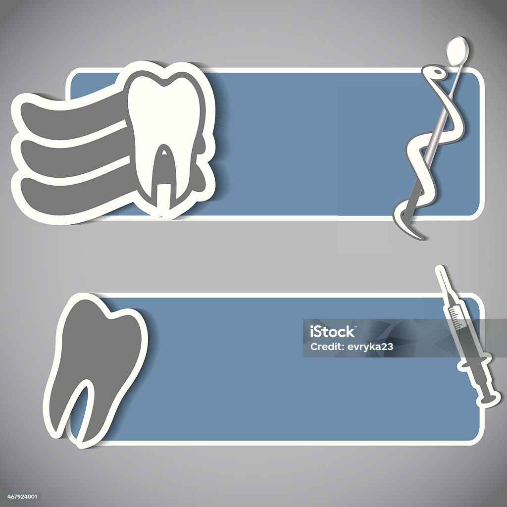 Abstract dental banner set Abstract dental banner set blue silver Abstract stock vector