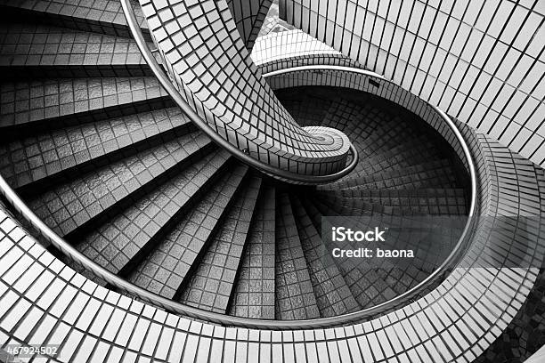 Spiral Staircase Stock Photo - Download Image Now - Black And White, Architecture, Abstract