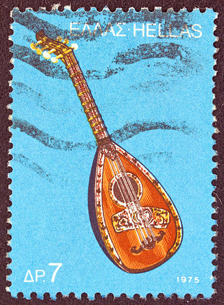 istock Greek stamp shows a lute (laouto) (1975) 467926995