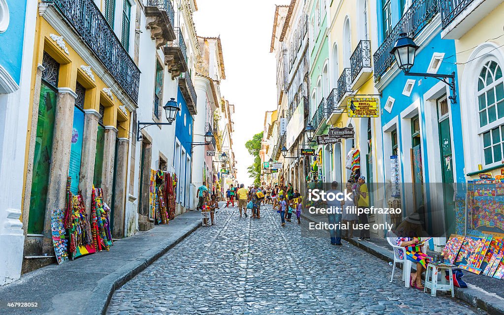 The historic centre of Salvador, Brazil - Royaltyfri Salvador - Bahia Bildbanksbilder