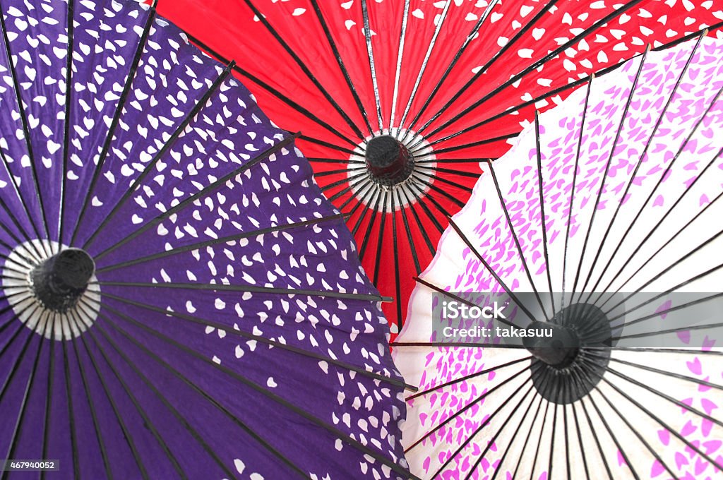 Japanese traditional umbrellas Washi Paper Stock Photo