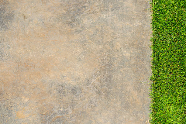 istock decoration footpath and grass in the garden. 467940306