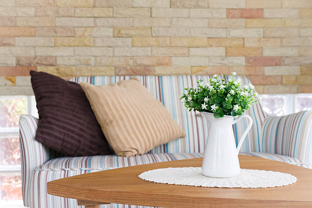 istock flower vase on table in living room 467940702