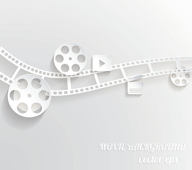 Abstract movie background Abstract movie background. 3d paper design. film negative roll stock illustrations