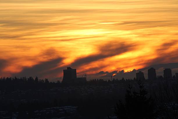 istock Buildings under Dark and Orange Sky 467953592