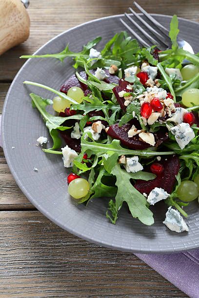 istock Delicious salad with beetroot on  plate 467956102