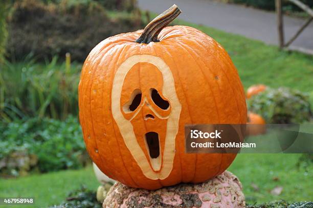 Kürbisskulptur Stock Photo - Download Image Now - 2015, Autumn, Carving - Craft Product