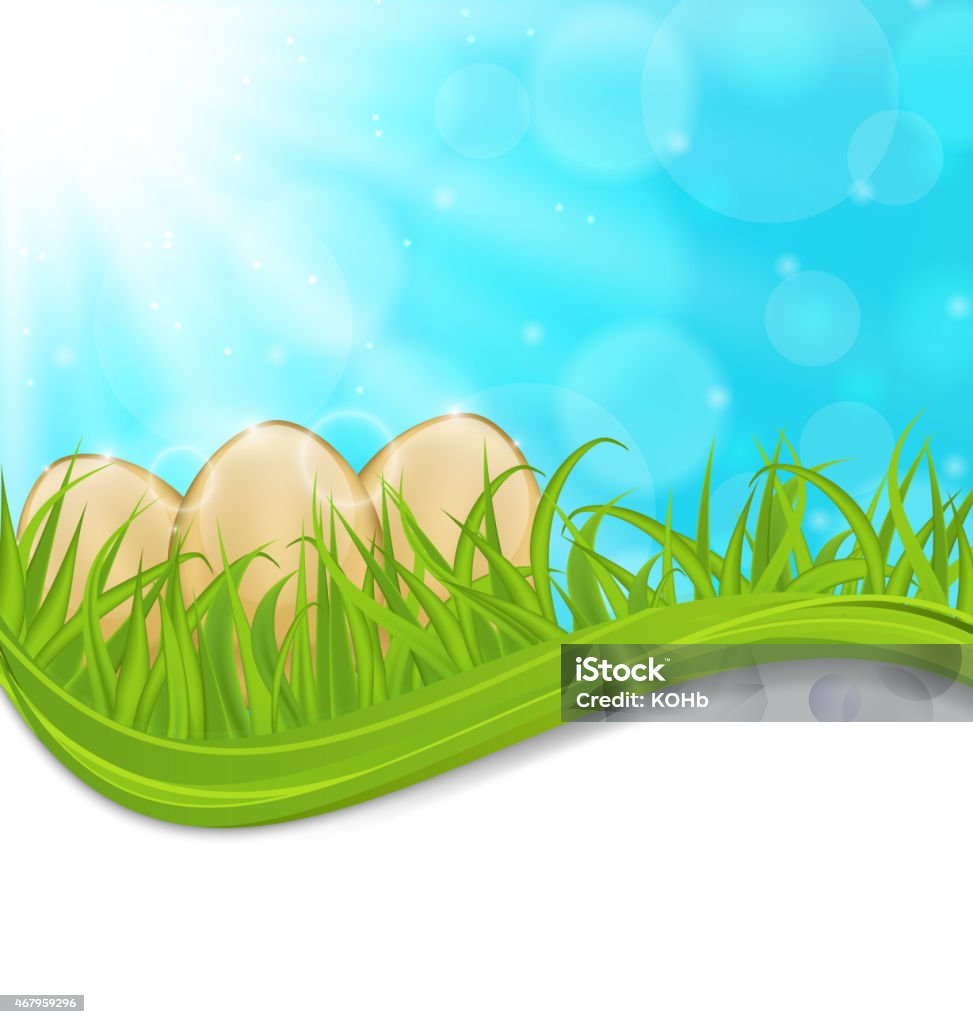 April background with Easter colorful eggs Illustration april background with Easter colorful eggs  - vector 2015 stock vector