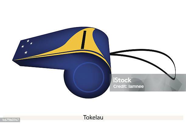 Bleu Et Jaune Sifflet Tokelau Drapeau Vecteurs libres de droits et plus d'images vectorielles de Anniversaire d'un évènement - Anniversaire d'un évènement, Arbitre - Officiel sportif, Autorité