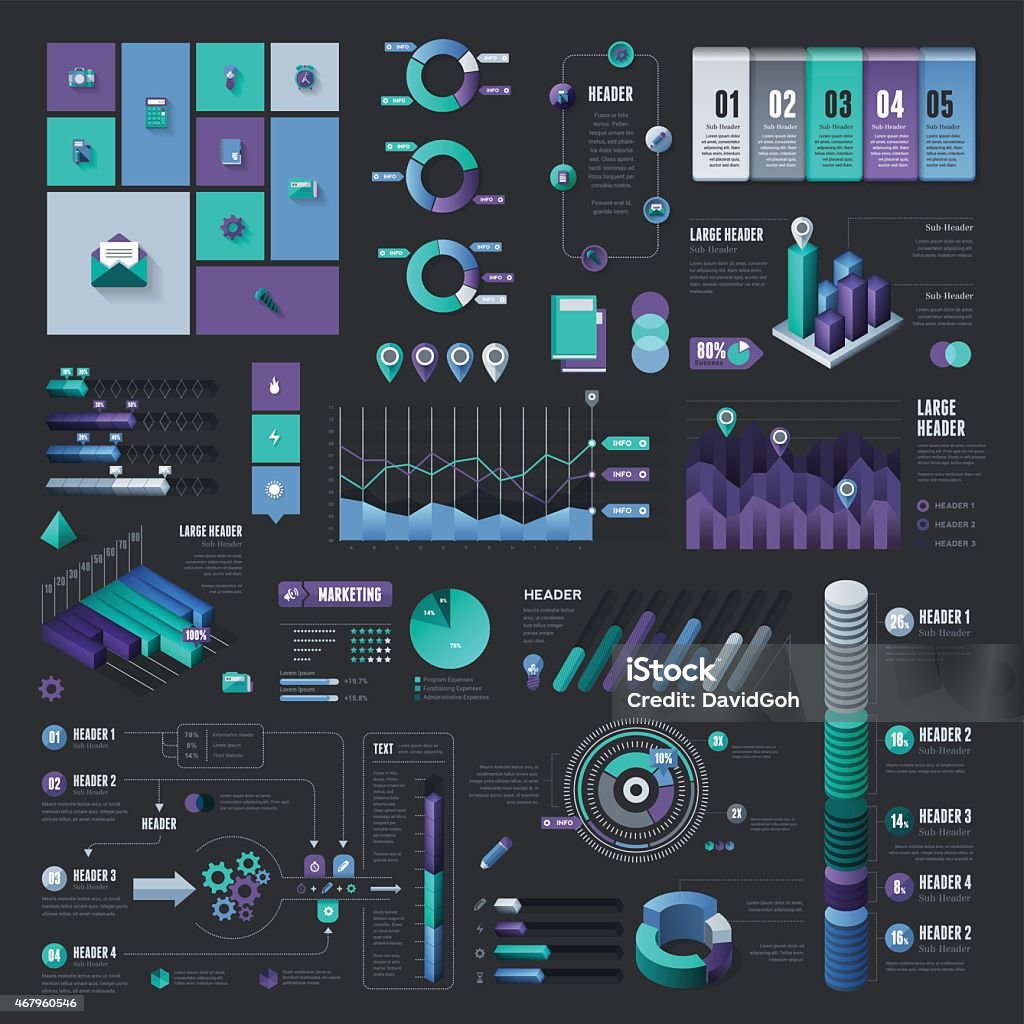 Infographic Elements Complete Set Stock Illustration - Download Image ...