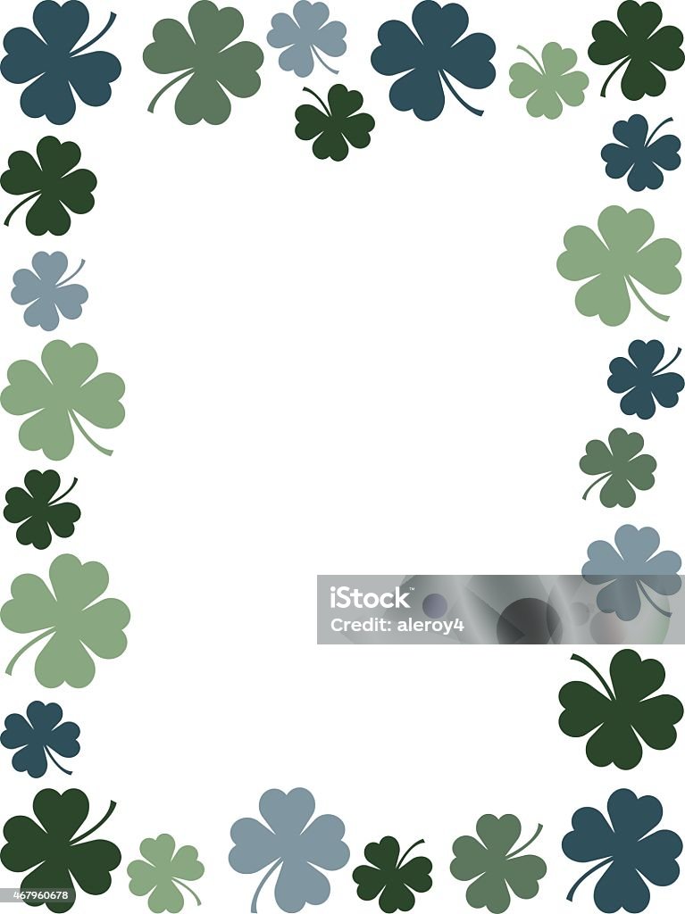 Clover Rope Border Background Fourleaf Clover Border Stock Illustration - Download Image Now - 2015 ...