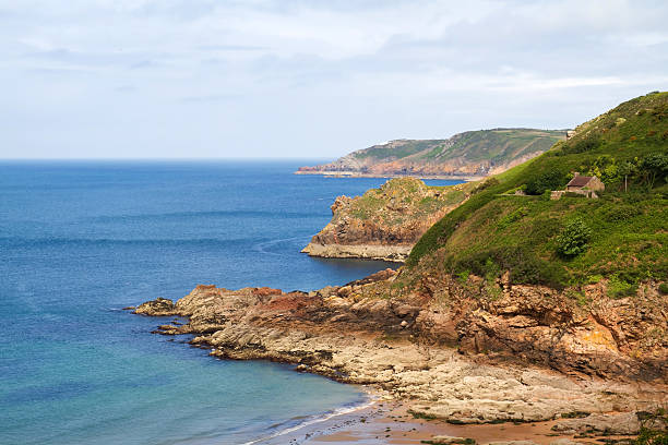 istock Picturesque Greve de Lecq Beach, Jersey, UK 467963675